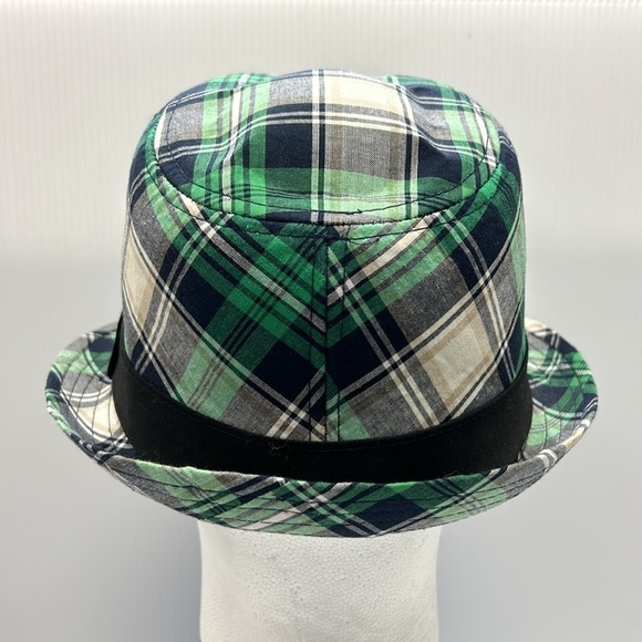 Guinness Fedora Green Plaid Short Brim Bucket Hat EUC St Patrick’s St Patty’s - Picture 3 of 8